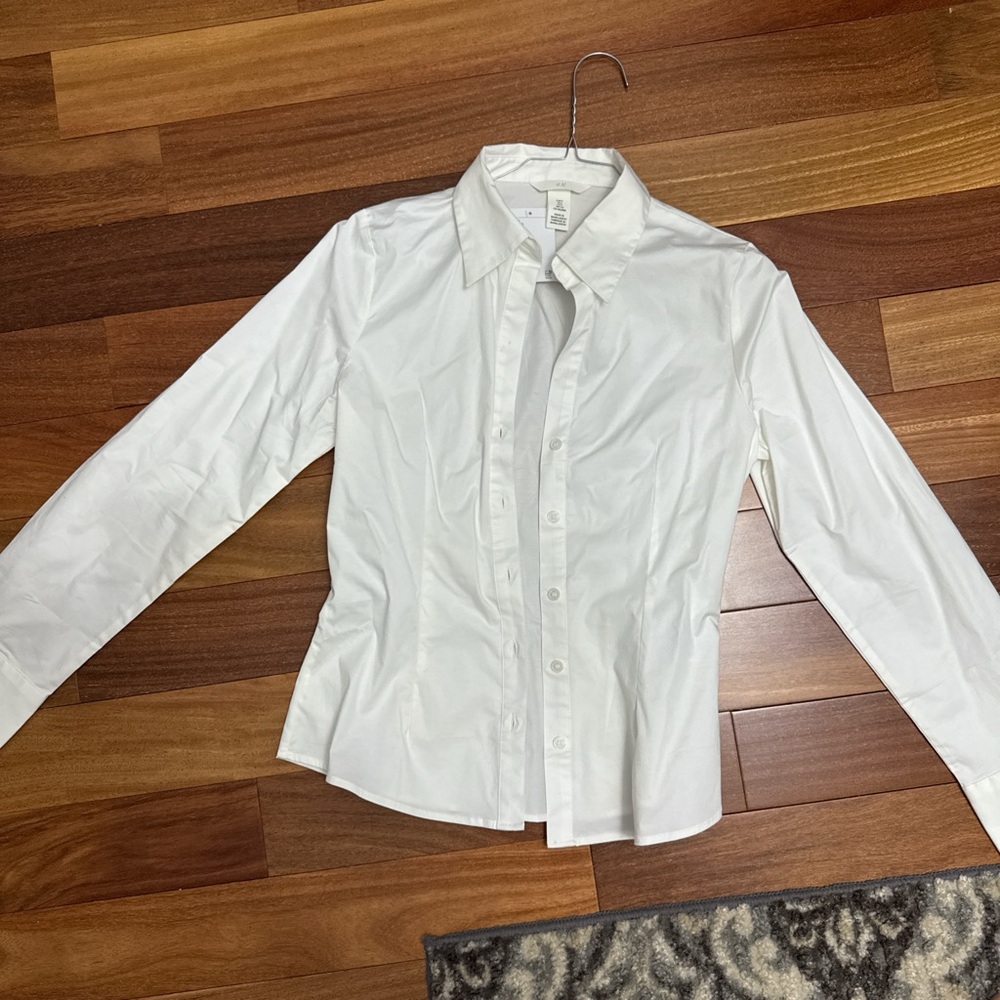 H&M Ivory Collared Shirt